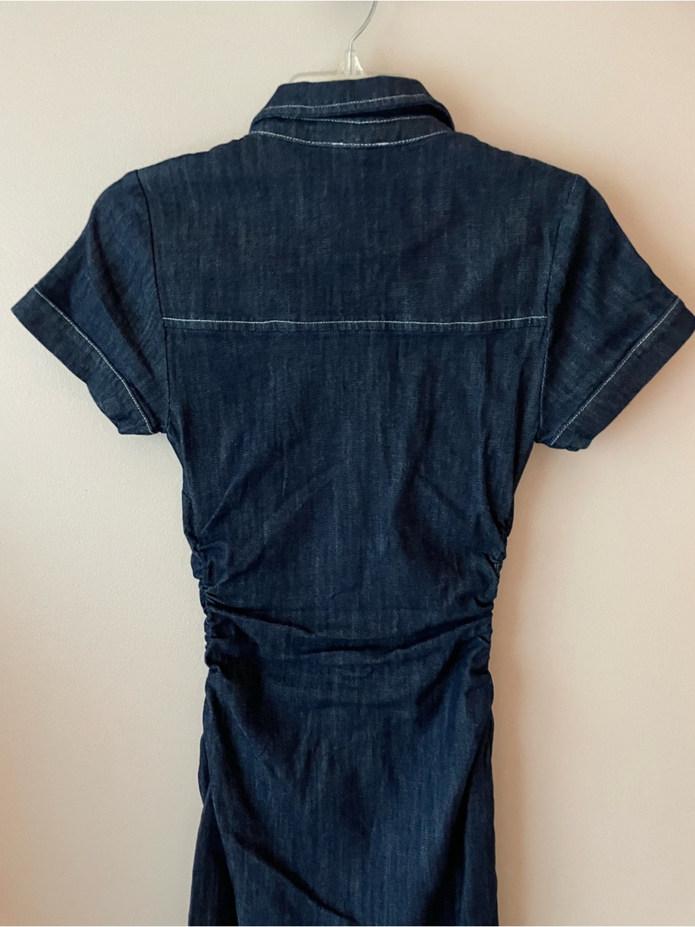 Anthropologie Greer Denim Midi Shirtdress by Pilcro in Midnight Wash Denim - Picture 7 of 9